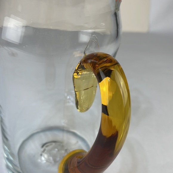 Vintage Blenko Handmade Blown Glass Pitcher - Picture 9 of 16